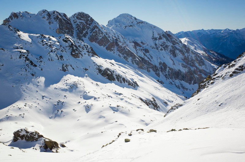 La partie supérieure de la descente