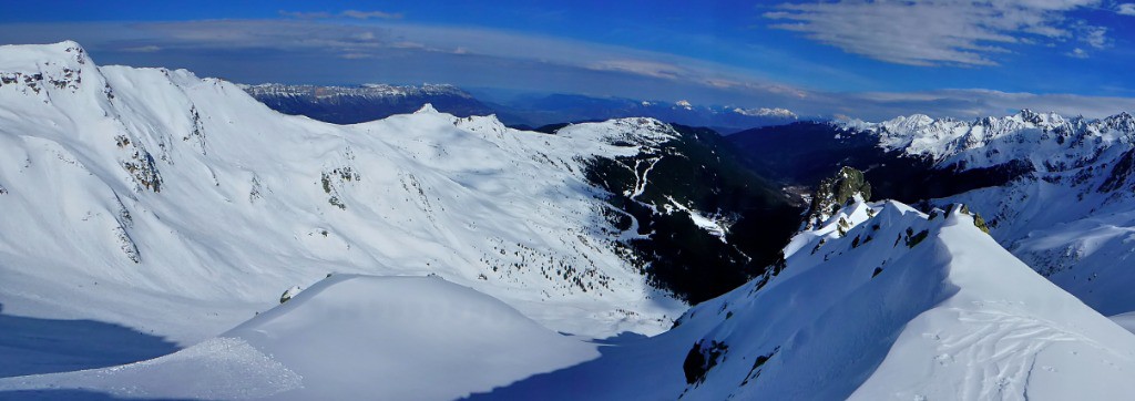 Au col de l'Evêque, chouette y'a pas de trace dans la combe main droite