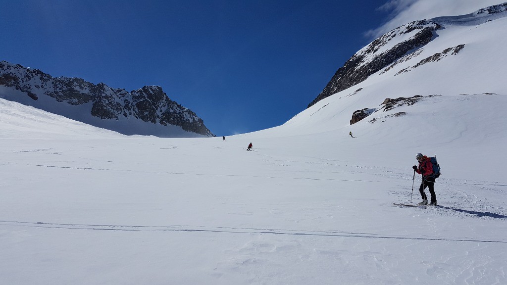 Ski grand large sur le glacier de St Sorlin