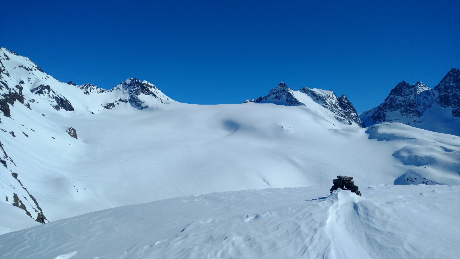J3 : promontoire au dessus du glacier du Silvretta
