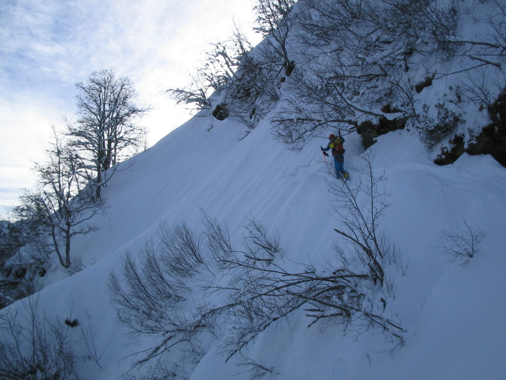 Passage du verrou sous le lac. 