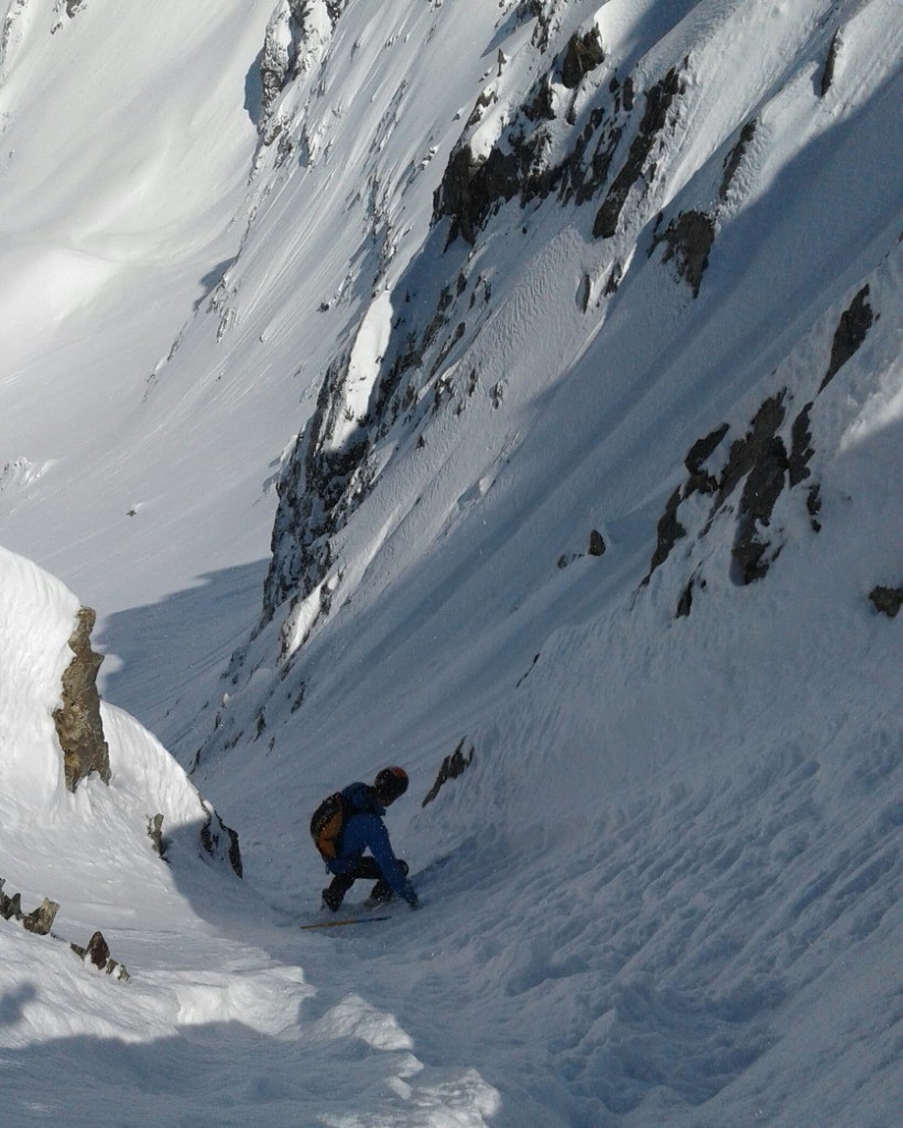 #6 Quelques mètres délicats en haut du Rocher de l Quelques mètres délicats en haut du Rocher de l'Homme (ski<170m)