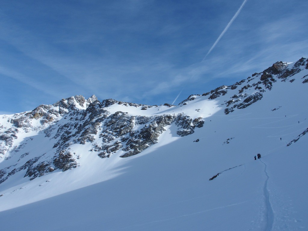 Belle trace de délestage dans la montée au col de Labby