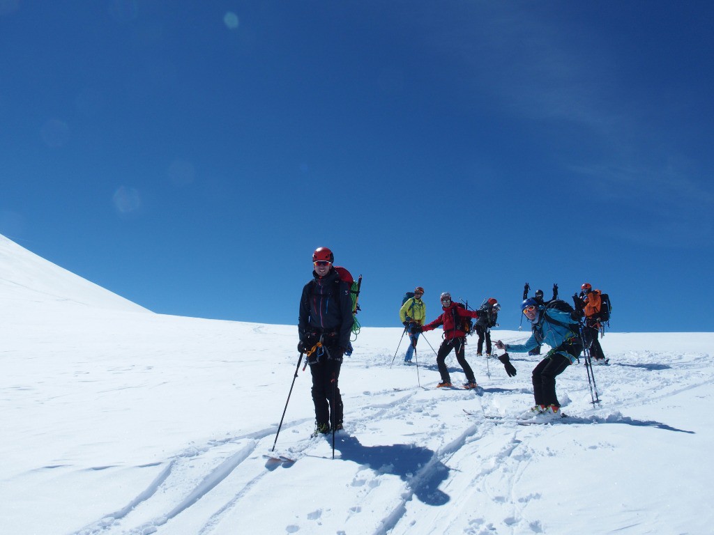 #15 Le groupe au col de l Le groupe au col de l'Arpont, cramés mais contents ! :-)