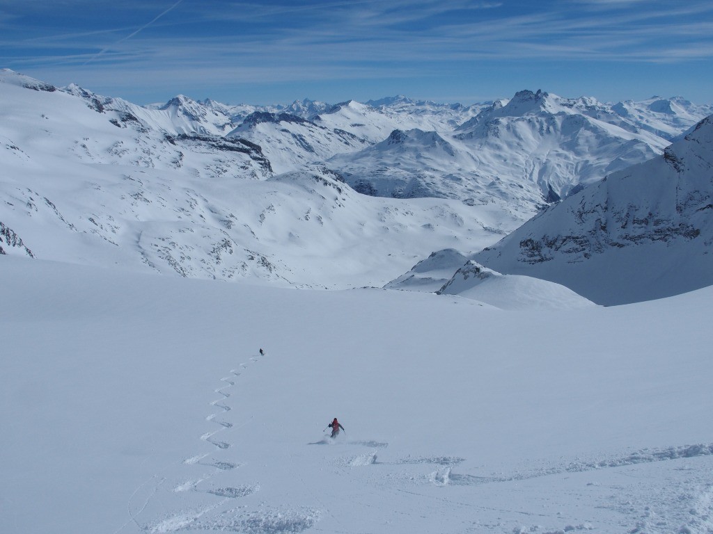 Neige au top dans la descente du col de Labby