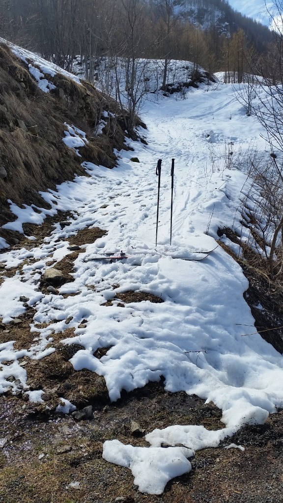 Skis caillous utiles, mais pas de portage