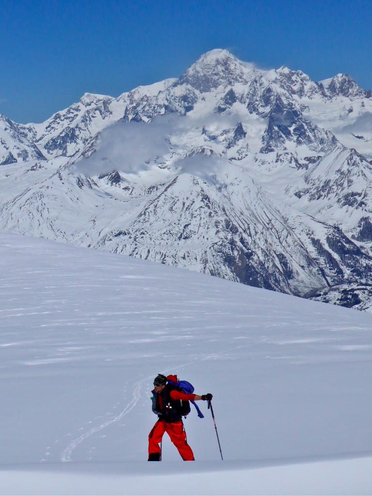 Pilou devant le Mt Blanc