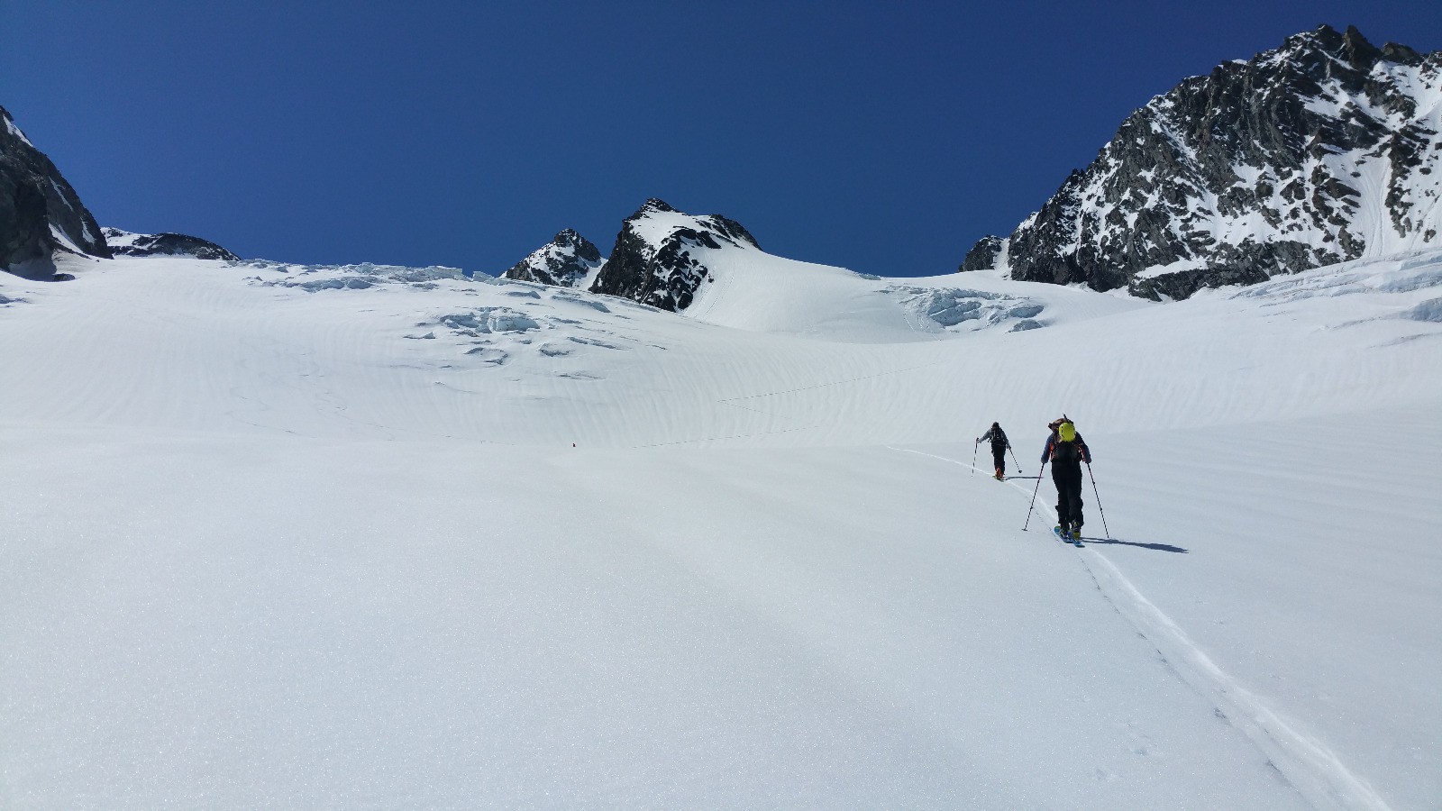 Bon, ben faut remonter maintenant. Glacier bien bouché