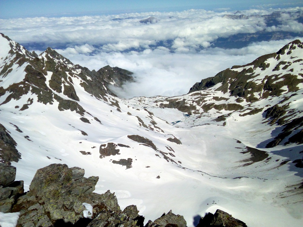 Glacier de Freydane et lac Blanc