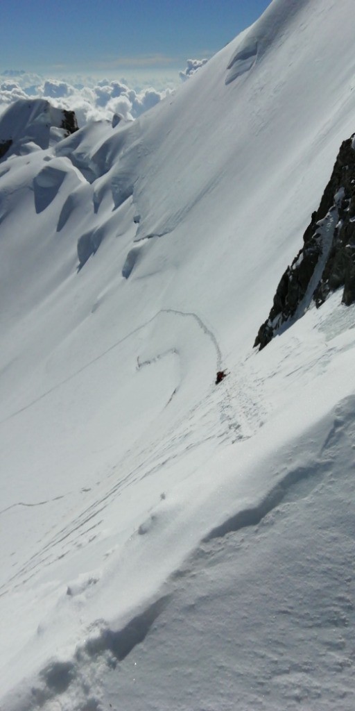 Cyrille qui arrive au col Maudit