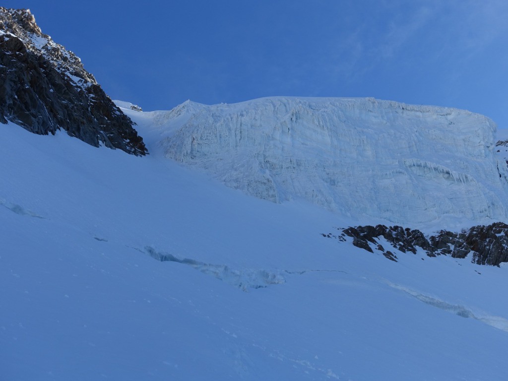 Sérac final, avec son petit couloir coincé à g