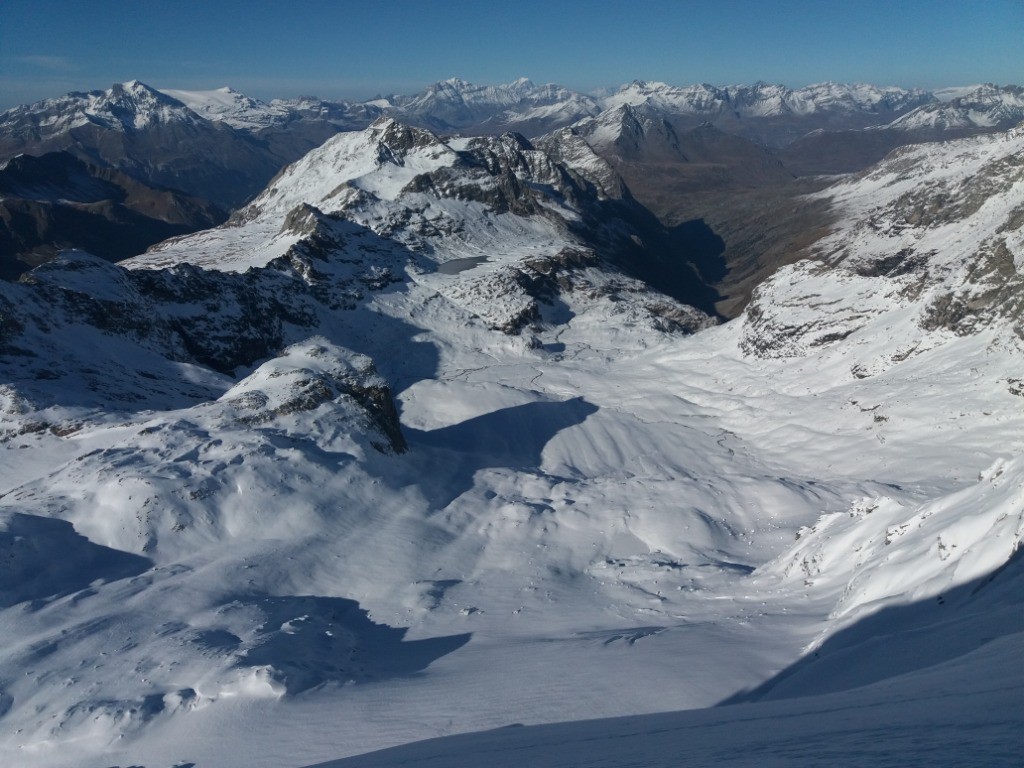 Côté Maurienne, le restant du glacier du Sommeiller
