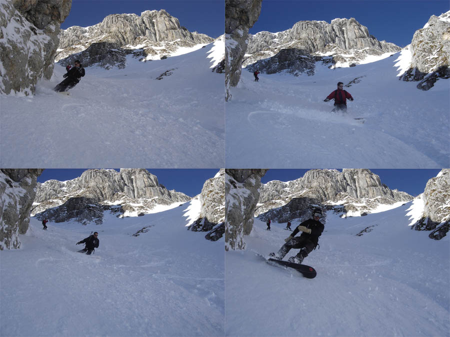 #1 les 4 snowboardeurs : de gauche à droite et de haut en bas, Christophe, Eric, Hervé et Lud les 4 snowboardeurs : de gauche à droite et de haut en bas, Christophe, Eric, Hervé et Lud