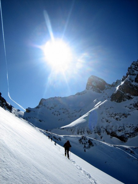 #2 Combe des Nants : La traversée sous la Tête de la Forclaz pour rejoindre le haut de la combe des Nants. Combe des Nants : La traversée sous la Tête de la Forclaz pour rejoindre le haut de la combe des Nants.