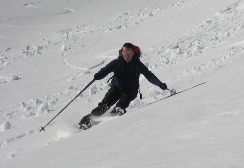 Legette du Mirantin : depuis que j'ai appris à Fix à carver hier au Tabor, il ne sait plus skier autrement !!!