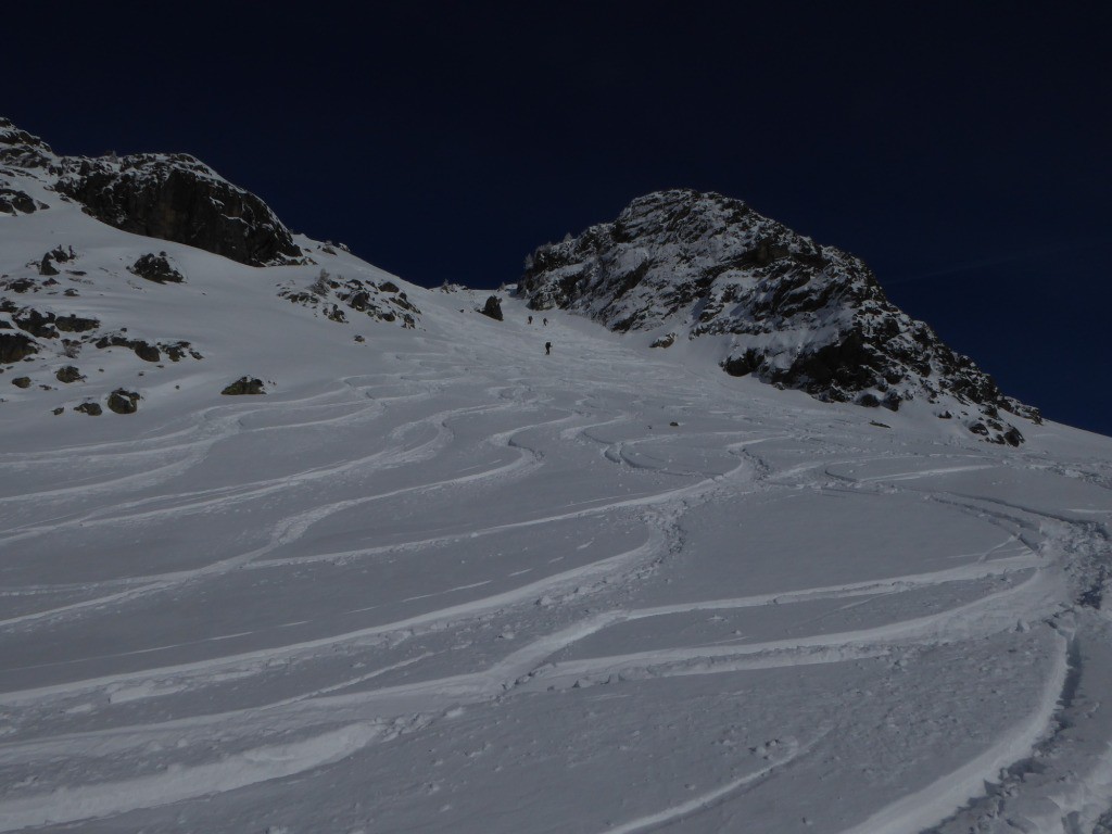 Début pente Grand eulier depuis le col Robert nord