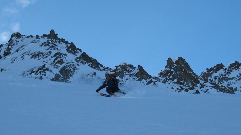 Couloir N du Charnier : Pedro le Freerideur aux gros appuis