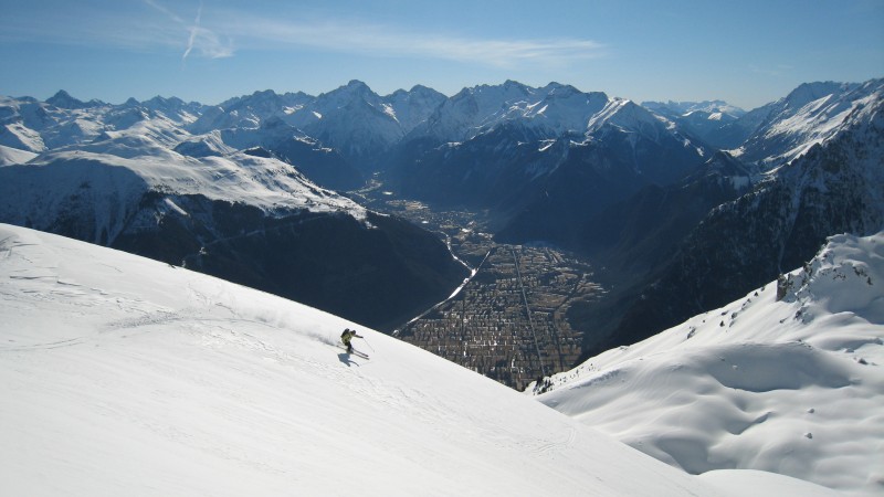 #1 Vallon de la Grande Roche : Vue plongeante sur la plaine de Bourg d Vallon de la Grande Roche : Vue plongeante sur la plaine de Bourg d'Oisans