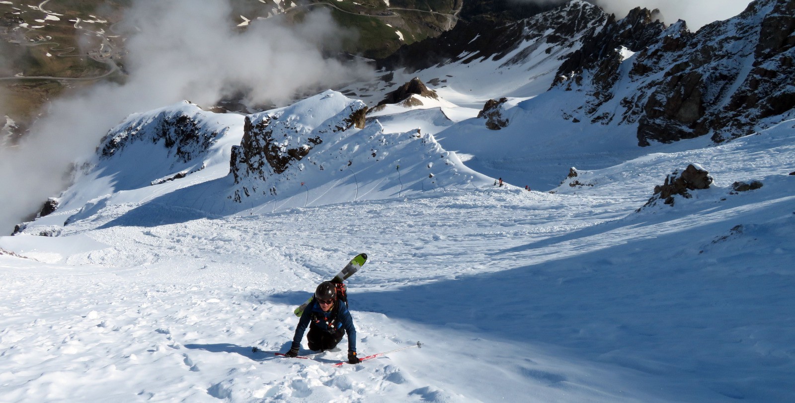 #7 Cramponnage dans la traversée, goulotée. Cramponnage dans la traversée, goulotée.