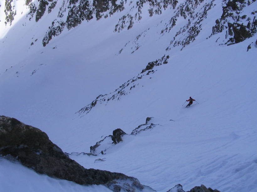 Couloir du col des Badons : Une fois dedans, c'est gavage