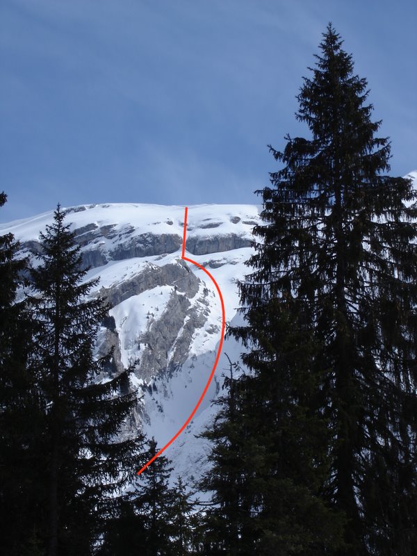 La sortie directe et le Couloir de Gauche