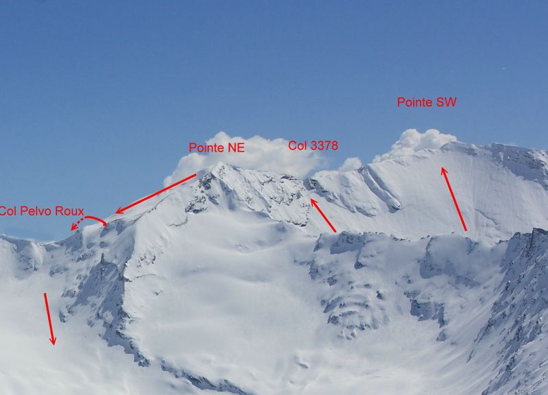 Pointes du Châtelard, vues depuis la Pointe de la Sana