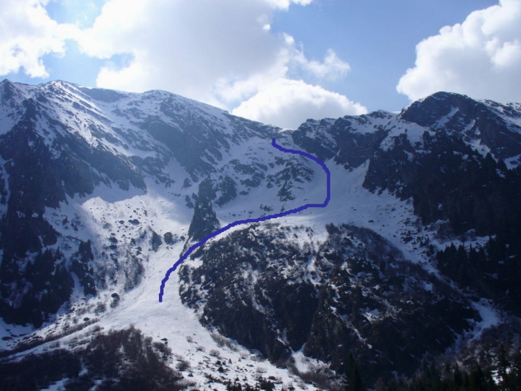 Le bas de l'itinéraire vue du lac du Poursolet