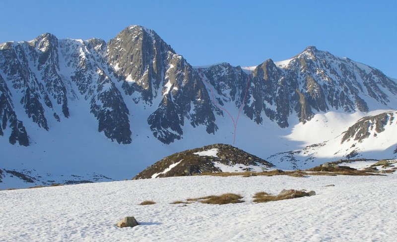 Goulotte Colomines à droite et le couloir SMCC à gauche