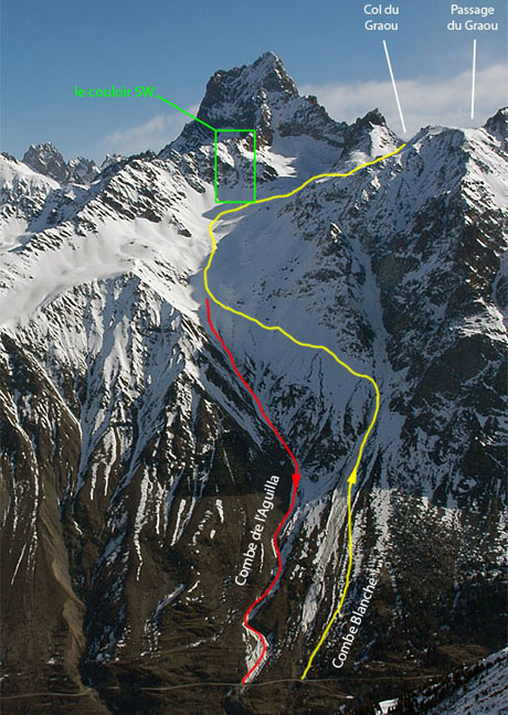 Versant ouest de l'aiguille du Plat de la Selle