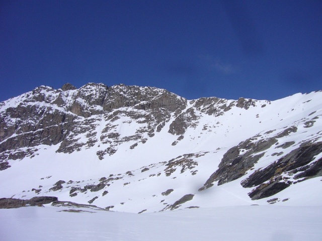 Le couloir dans la tête d'Aussois (à droite)