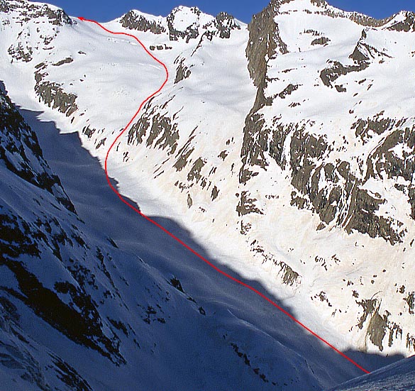 Vallon du Chardon et partie basse du glacier des Rouies