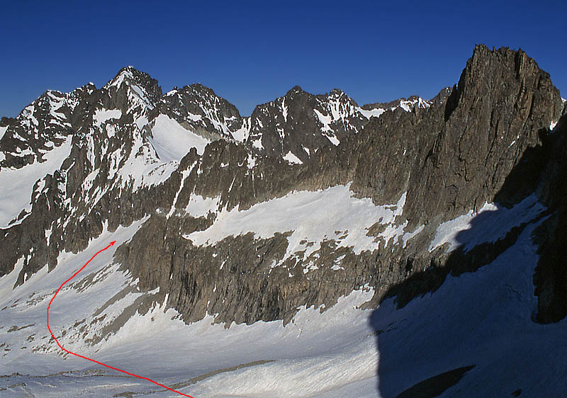 La partie supérieure du vallon de la Haute Pisse (vue depuis la descente du col du même nom)