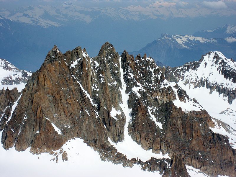 Le couloir SO, bien visible depuis le col du Chardonnet