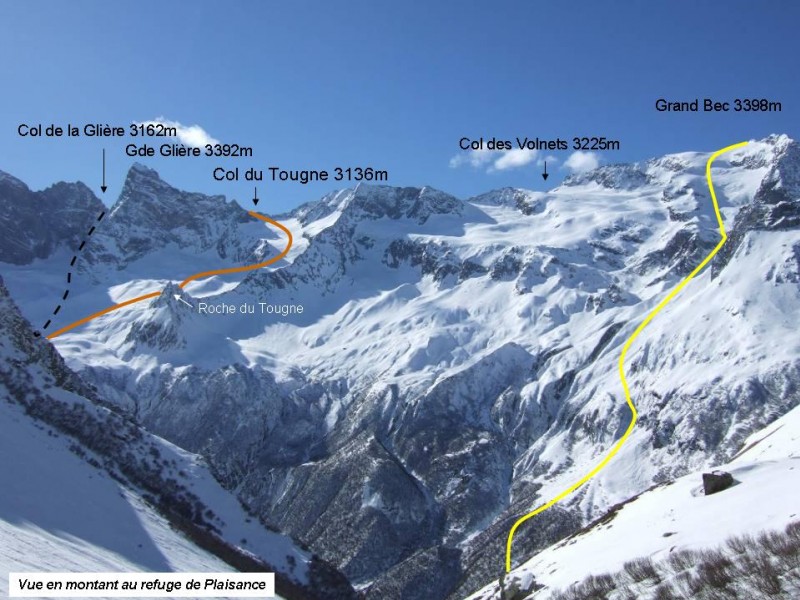 Col du Tougne vu de la montée au refuge de Plaisance