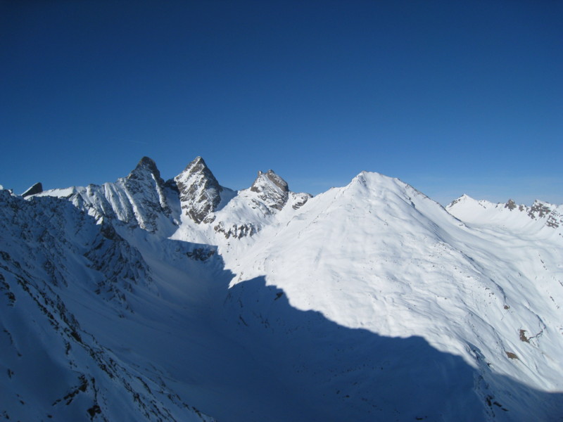 Versant SE depuis les Crêtes de l'Argentière.