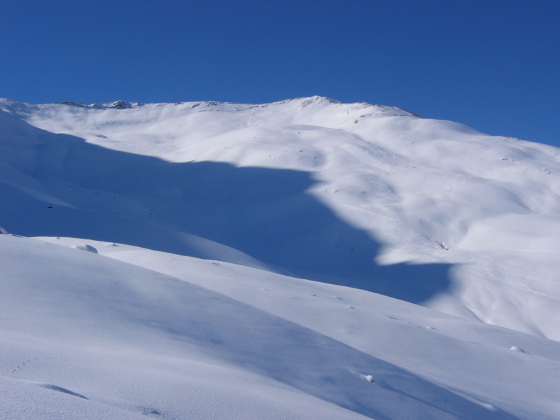 Les pentes douces du versant Est.