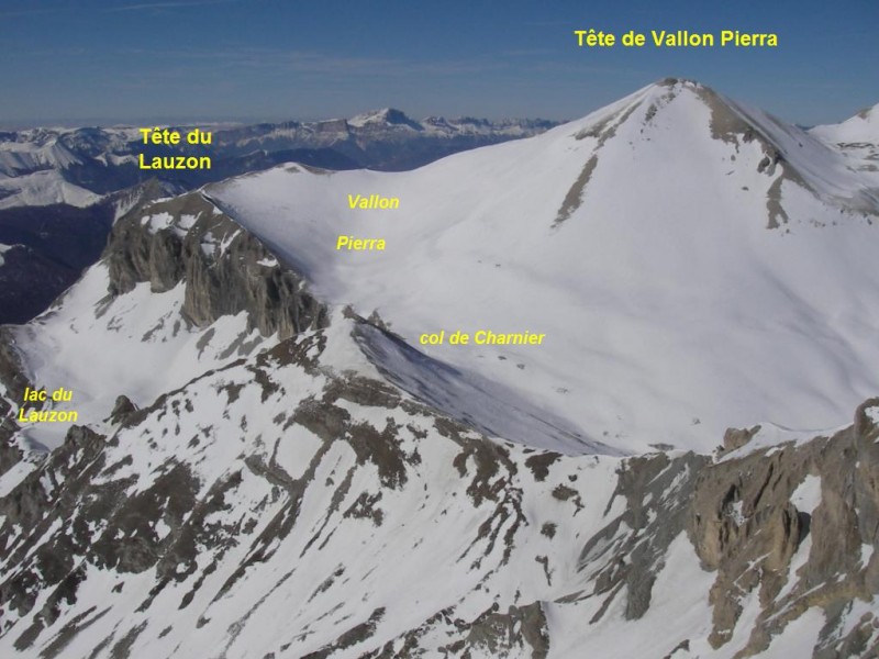 Tête de Vallon Pierra, depuis le Rocher Rond