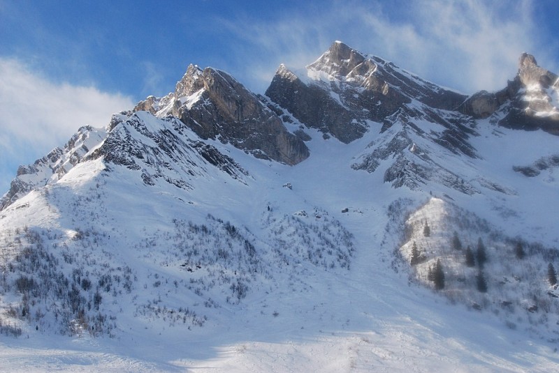 Combe à Marion vue du col des Aravis. 