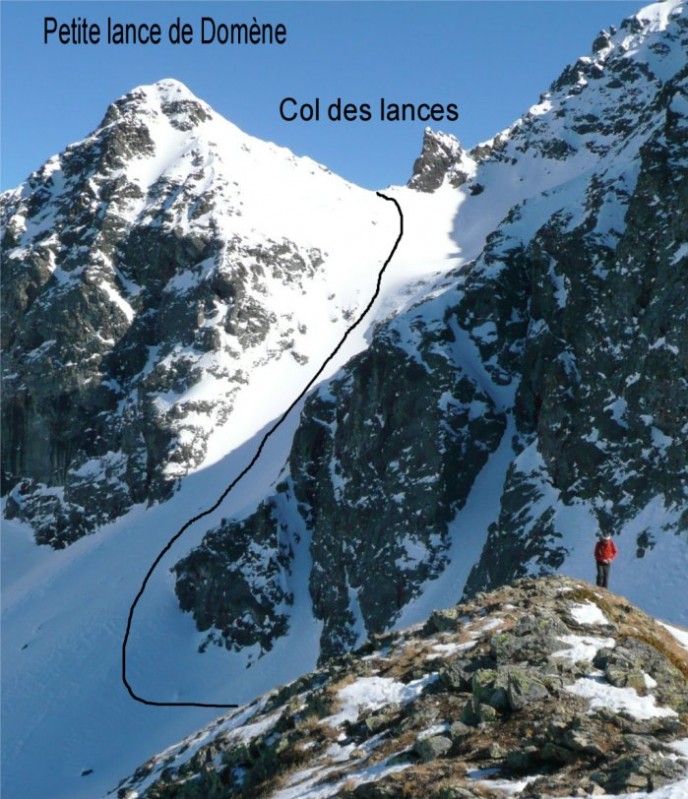 Passage du verrou sous le glacier de la Sitre