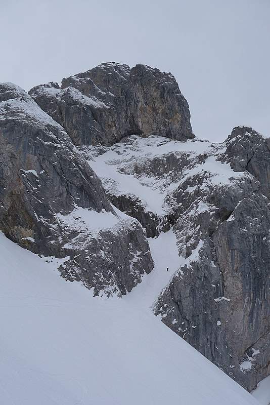 Bas du couloir du Tchadar (versant Tardevant)