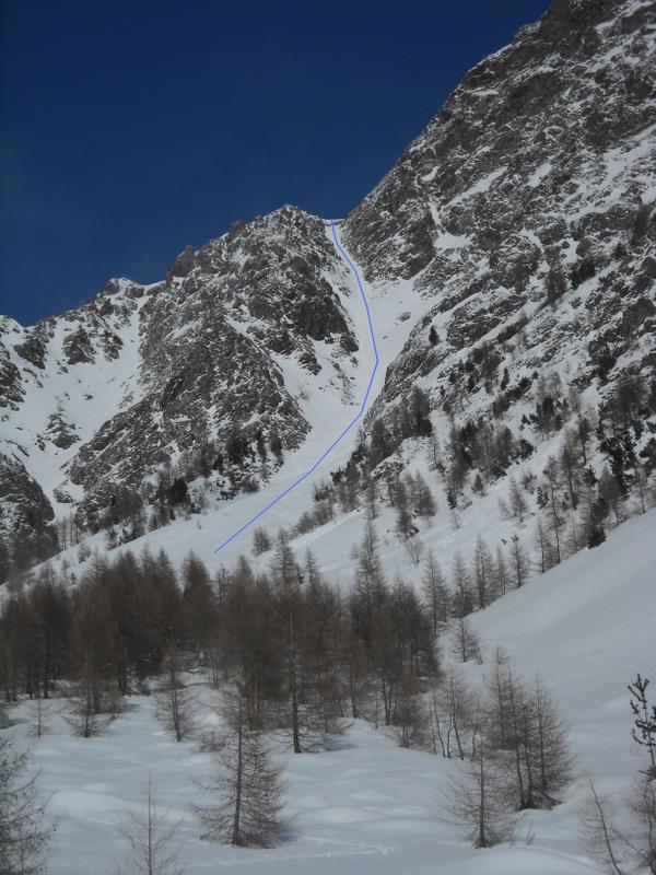 couloir sud vu de l'attaque