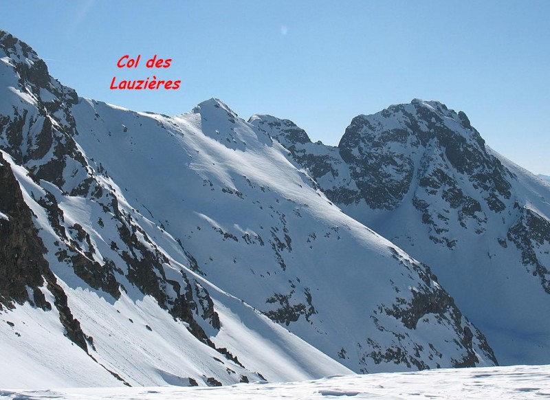 Le Col des Lauzières, depuis Tête Virante