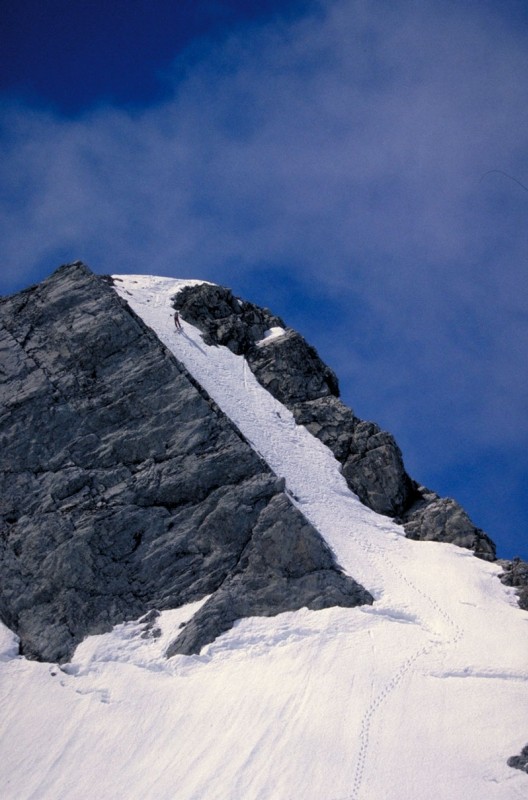 Pierre Tardivel dans le couloir de la pointe des Verts