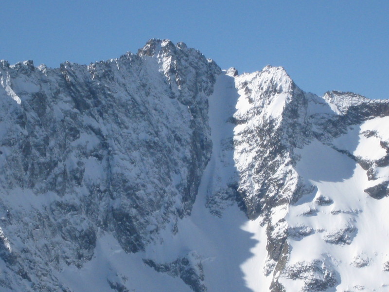 Le Couloir depuis les pentes de la Tête de Malacombe (Avril 09)