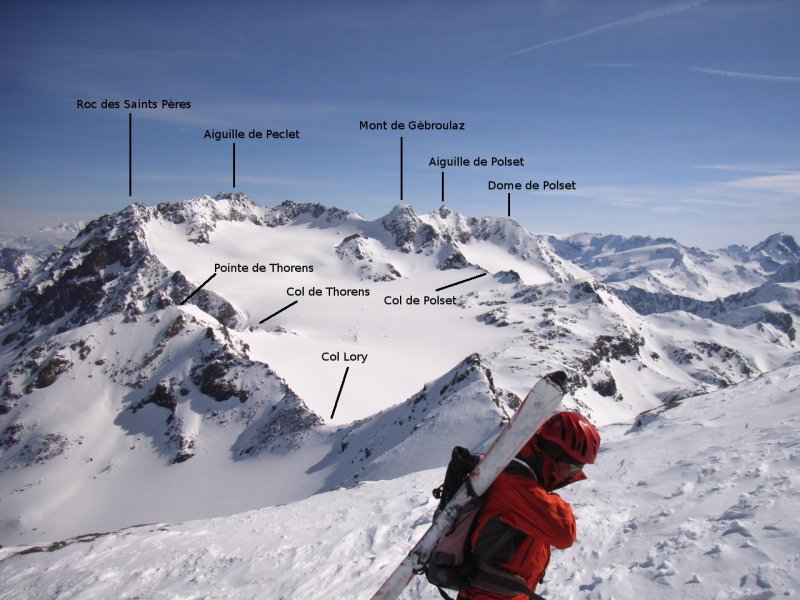 Versant S du massif vu de La Pointe Bouchet