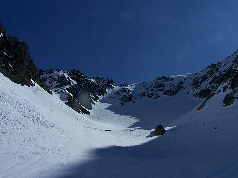 Dans le Grand Canal, couloir sommital de la pointe du Rognier