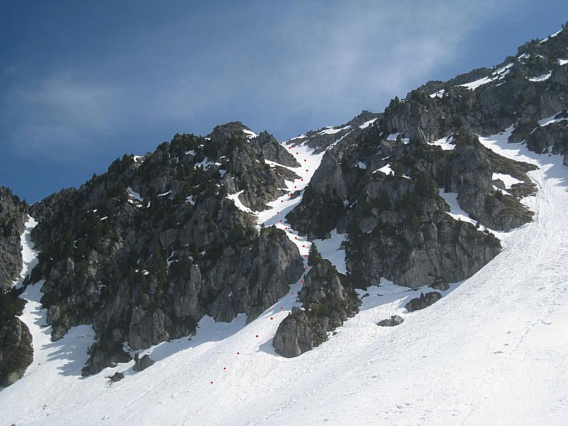 Le Couloir SW (Avril 2010).