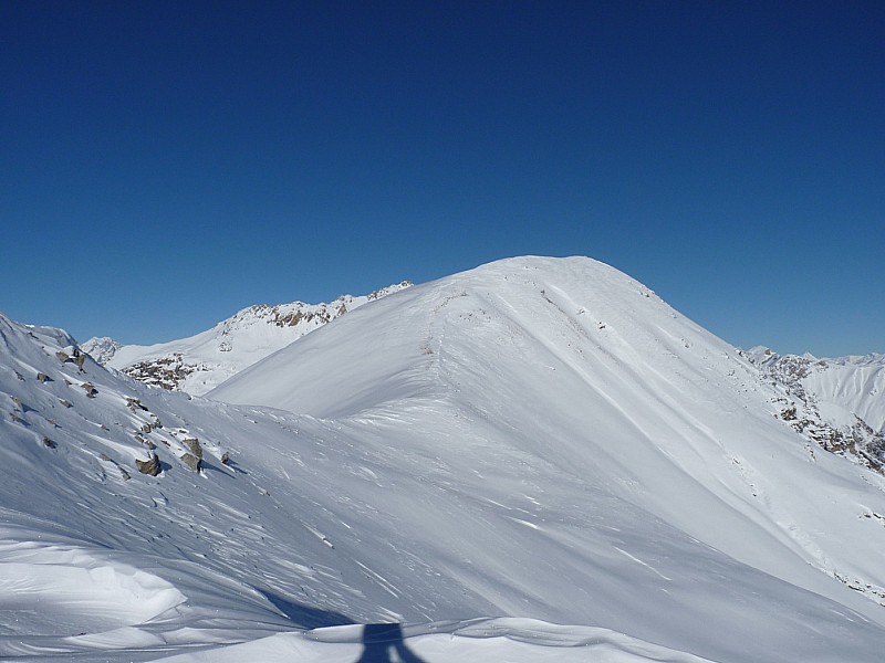 Croupe de montée au pic du Gazon vu depuis les pentes du Vacivier.