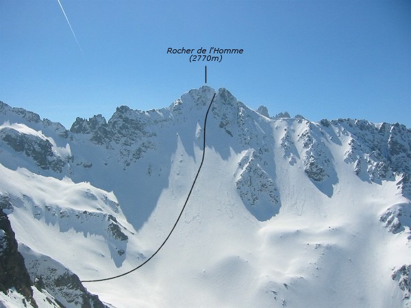 Rocher de l'Homme, vu du grand Replomb