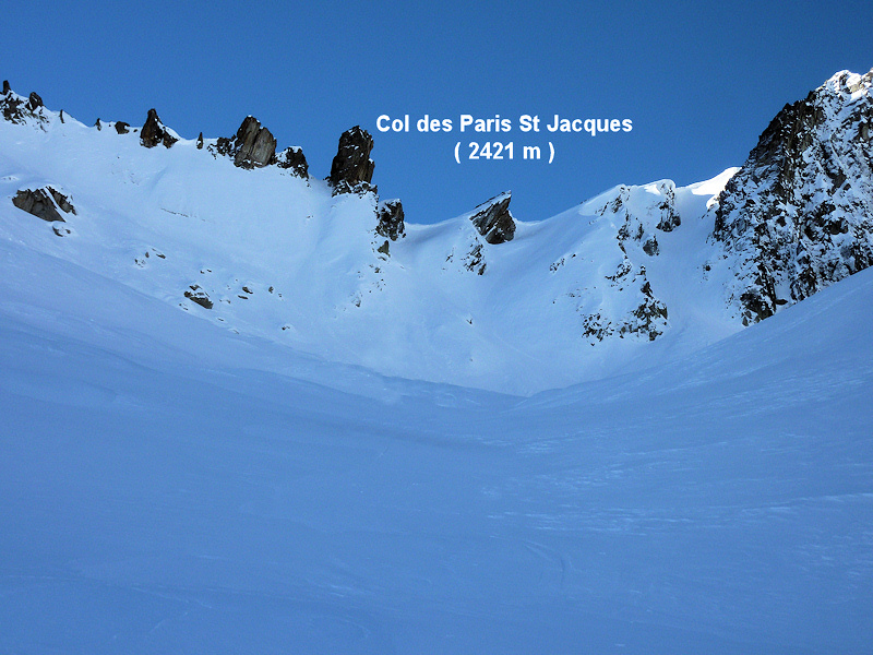 Col des Paris St Jacques versant Est.